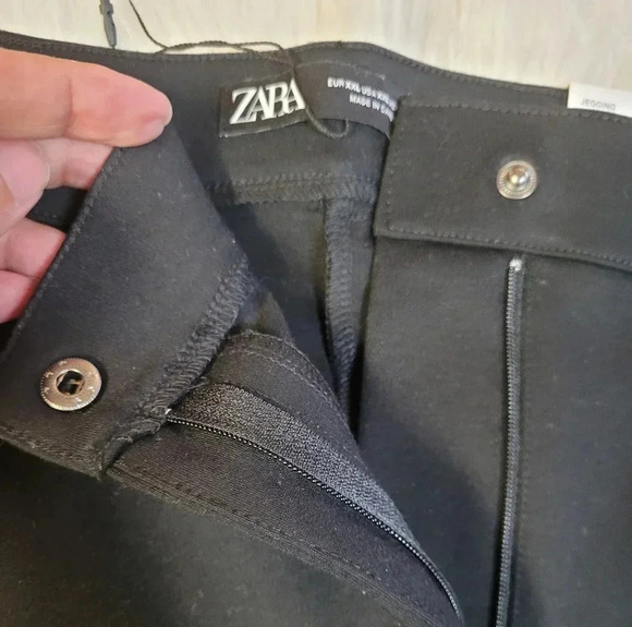 New Zara Woman Womens Dress Pants Size XXL High Rise Trouser Cotton Blend NWT - Picture 4 of 8